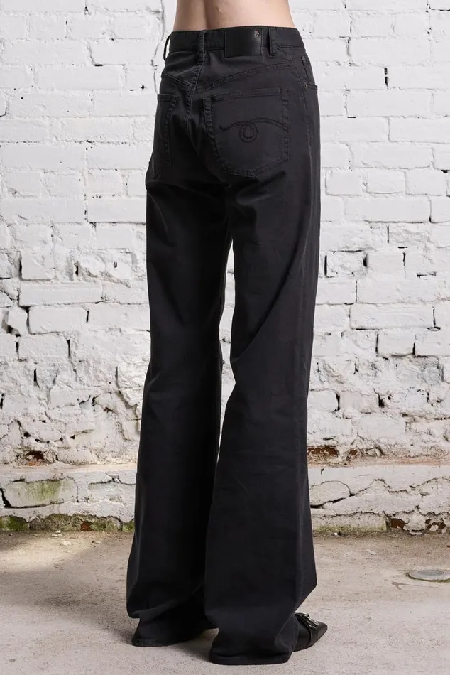 JANE JEAN 8211 BLACK BEDFORD CORD STRETCH Women R13 Denim