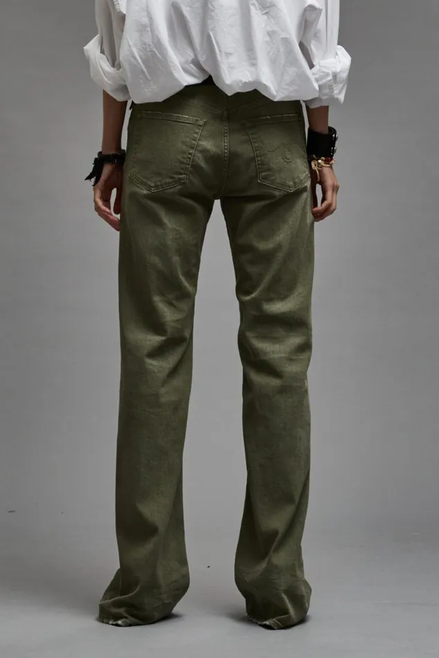 JANE JEAN 8211 OLIVE GREEN STRETCH Women R13 Denim
