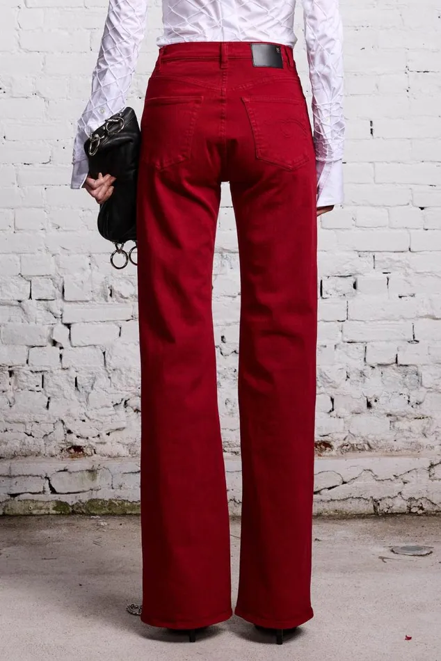 JANE JEAN 8211 VIVID RED STRETCH Women R13 Denim