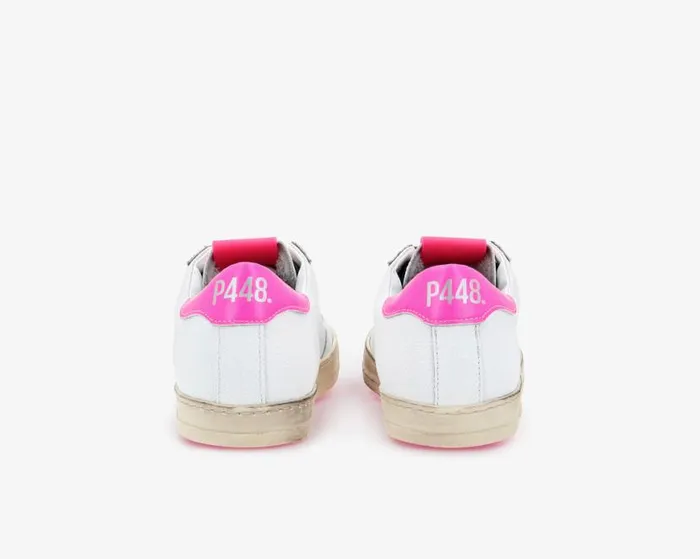 John Recycled WhiteFuchsia Men P448 Low Tops John Recycled WhiteFuchsia Men P448 Low Tops