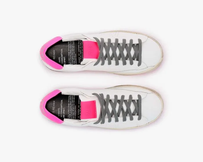 John Recycled WhiteFuchsia Men P448 Low Tops John Recycled WhiteFuchsia Men P448 Low Tops