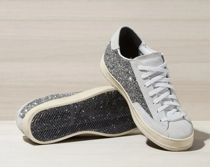 John Recycled WhiteSilver Women P448 Low Tops