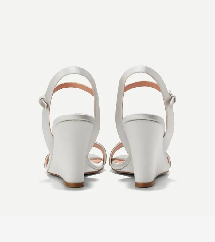 Josie Wedge Sandals All Over Crystalgray Women Cole Haan Heels and Pumps