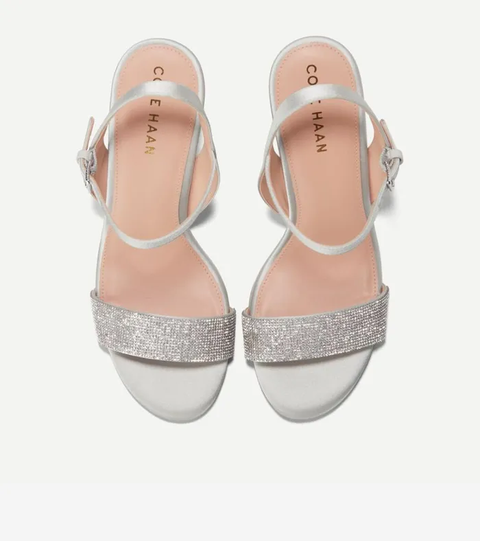 Josie Wedge Sandals All Over Crystalgray Women Cole Haan Heels and Pumps