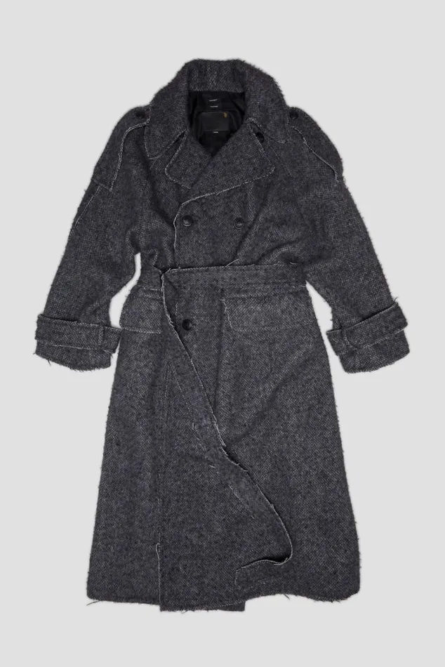 JUMBO MILITARY COAT 8211 HEATHER GREY WOOL Women R13 Jackets and Coats