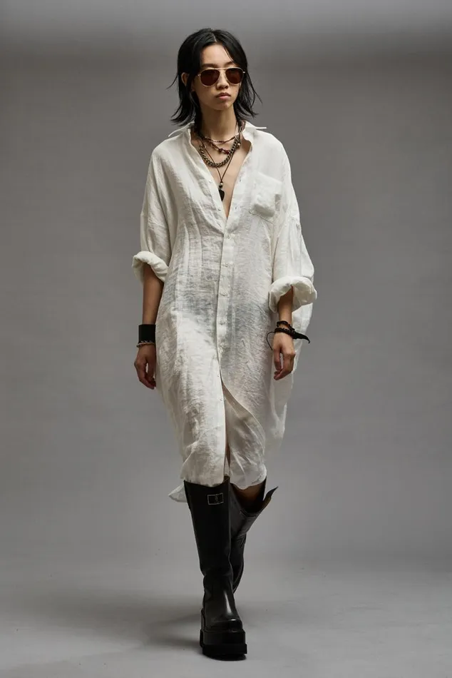JUMBO SHIRTDRESS 8211 WHITE Women R13 Dresses and Skirts