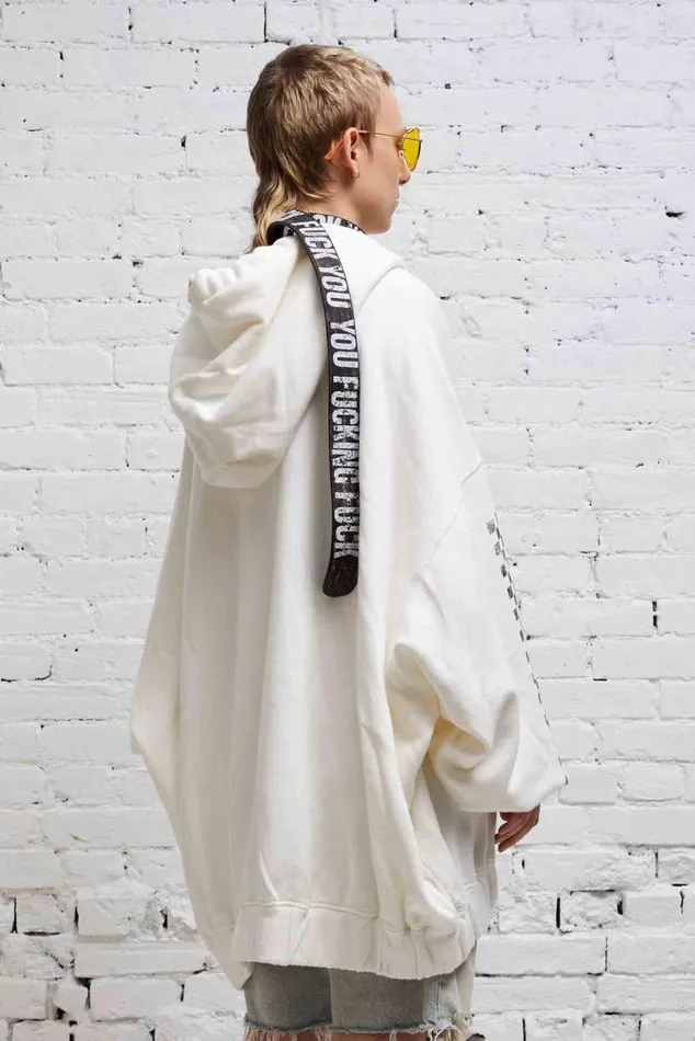 JUMBO SKATE HOODIE 8211 WHITE Women R13 Tops