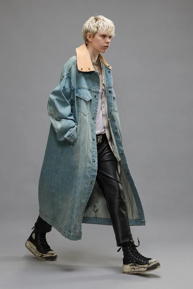 KAT TRUCKER COAT 8211 CORBET BLUE Women R13 Jackets and Coats