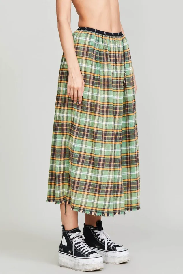 KILT SKIRT 8211 GREEN PLAID Women R13 Dresses and Skirts
