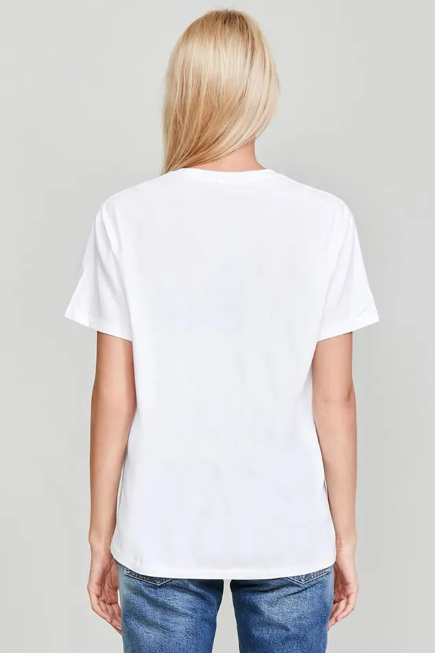 KURT DOODLE BOY T 8211 WHITE Women R13 Tops