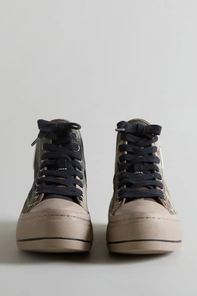 KURT HIGH TOP SNEAKER CAMO and BROWN Women R13 Shoes
