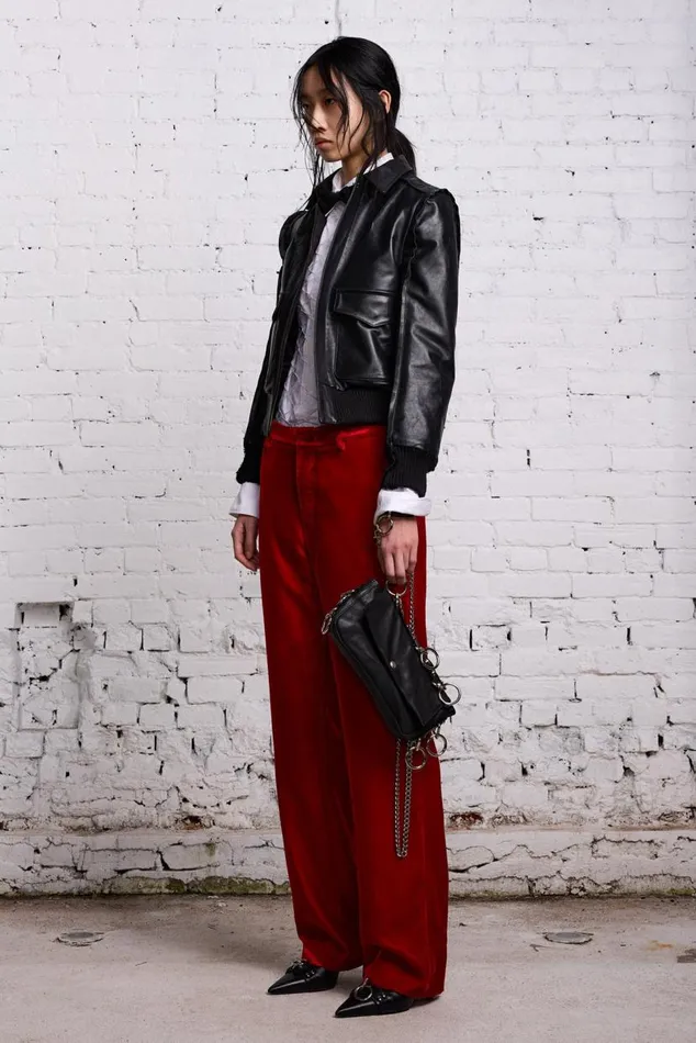 LEMMY TROUSER 8211 RED VELVET Women R13 Pants and Shorts
