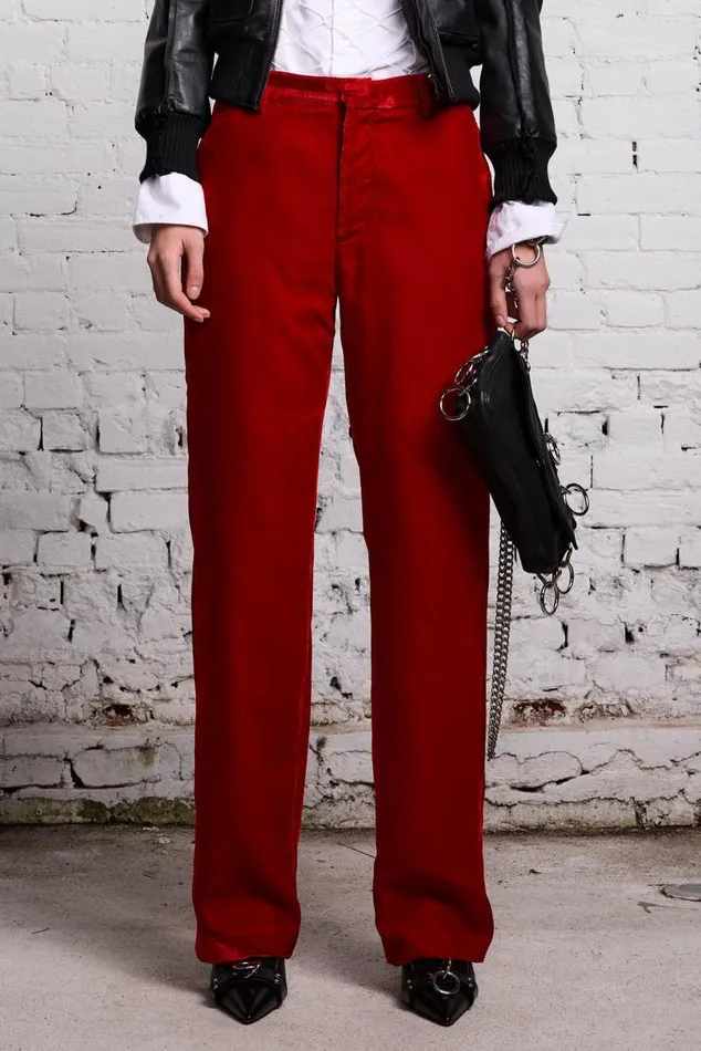 LEMMY TROUSER 8211 RED VELVET Women R13 Pants and Shorts