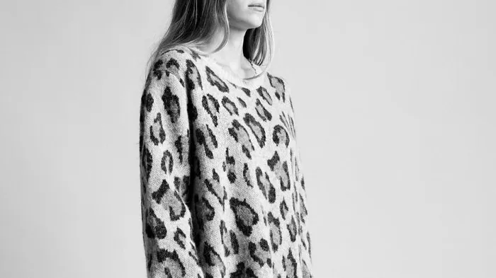 LEOPARD CASHMERE CREWNECK SWEATER Women R13 Sweaters