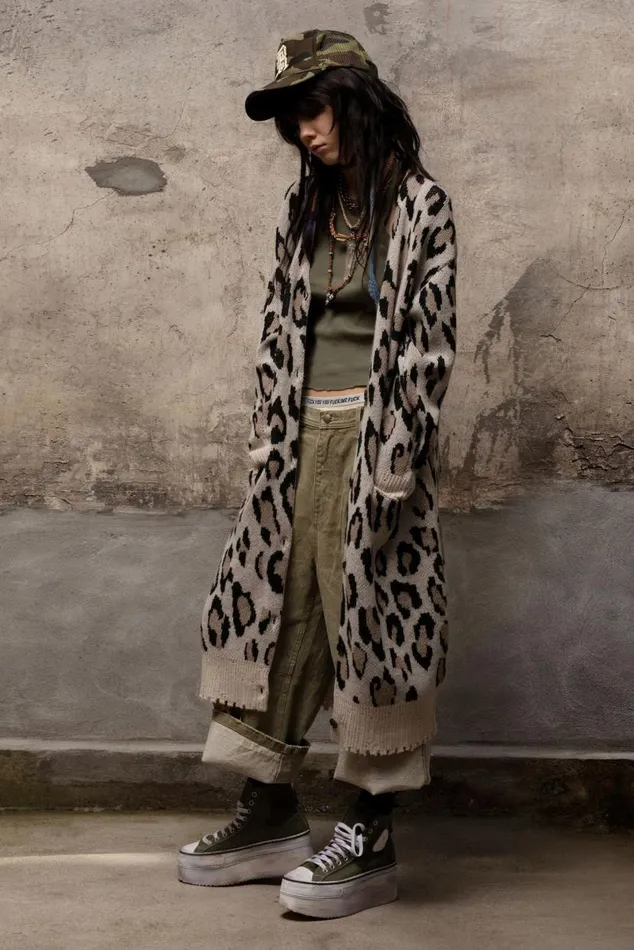 LONG LEOPARD CARDIGAN Women R13 Sweaters