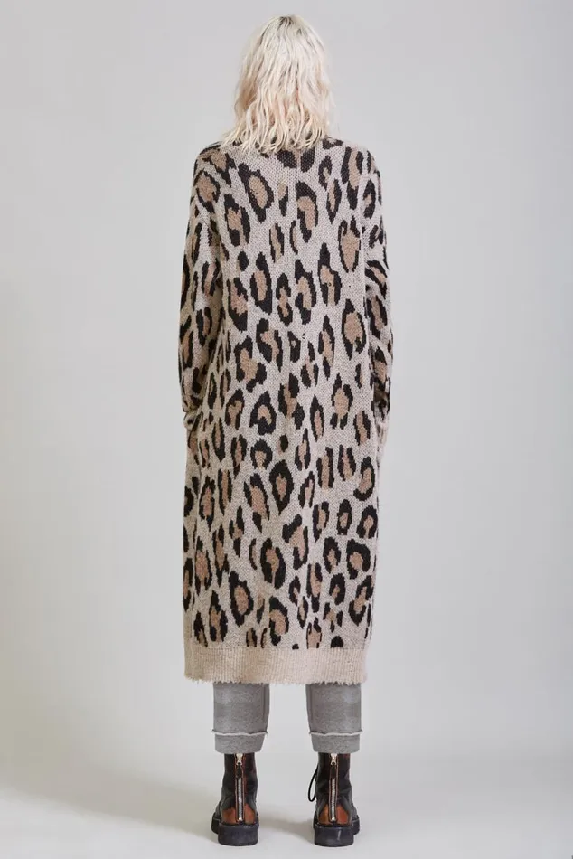 LONG LEOPARD CARDIGAN Women R13 Sweaters