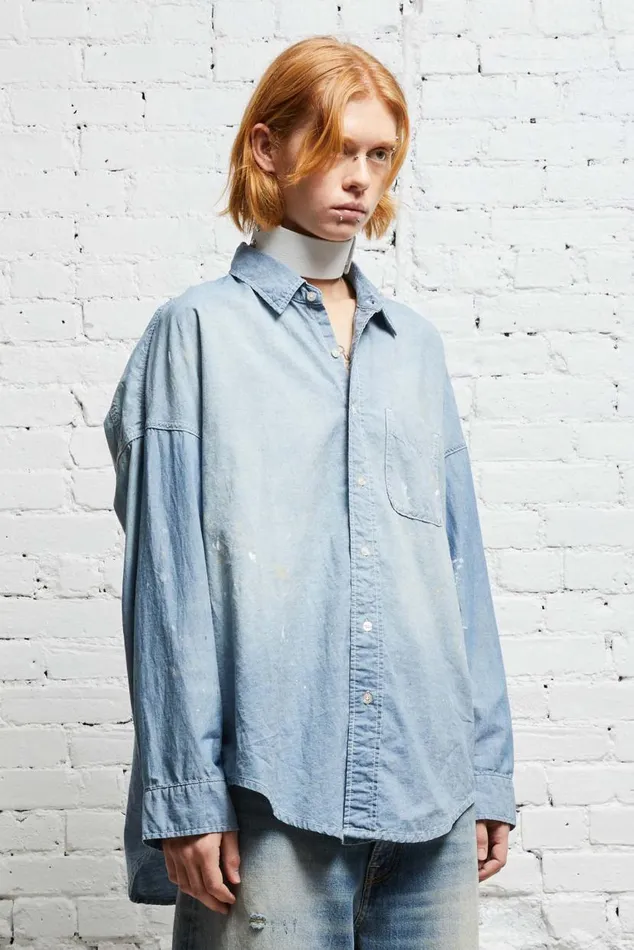 LONG SLEEVE BUTTONUP 8211 BLUE CHAMBRAY Women R13 Tops