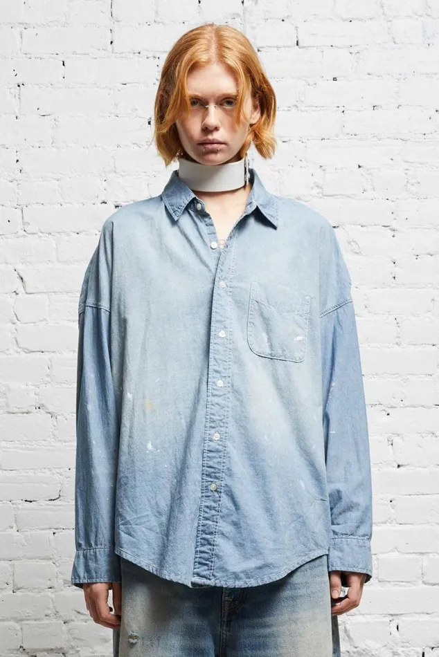 LONG SLEEVE BUTTONUP 8211 BLUE CHAMBRAY Women R13 Tops