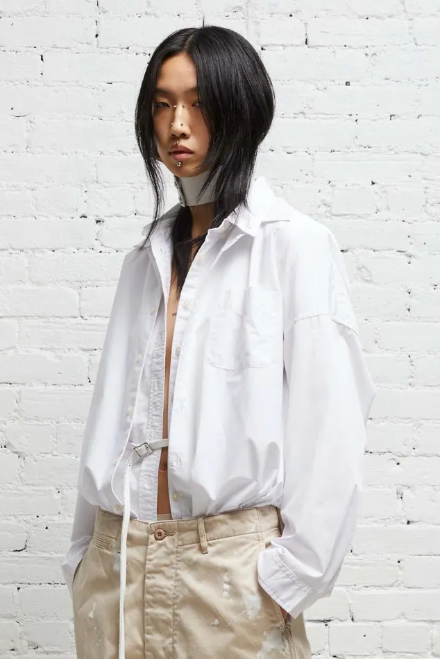 LONG SLEEVE BUTTONUP 8211 WHITE Women R13 Tops