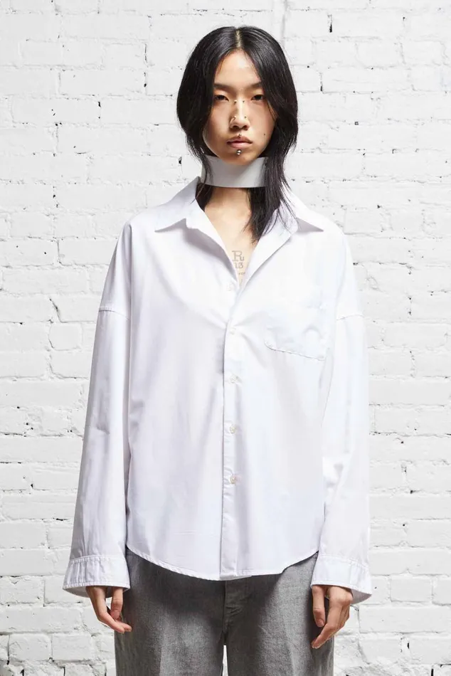 LONG SLEEVE BUTTONUP 8211 WHITE Women R13 Tops