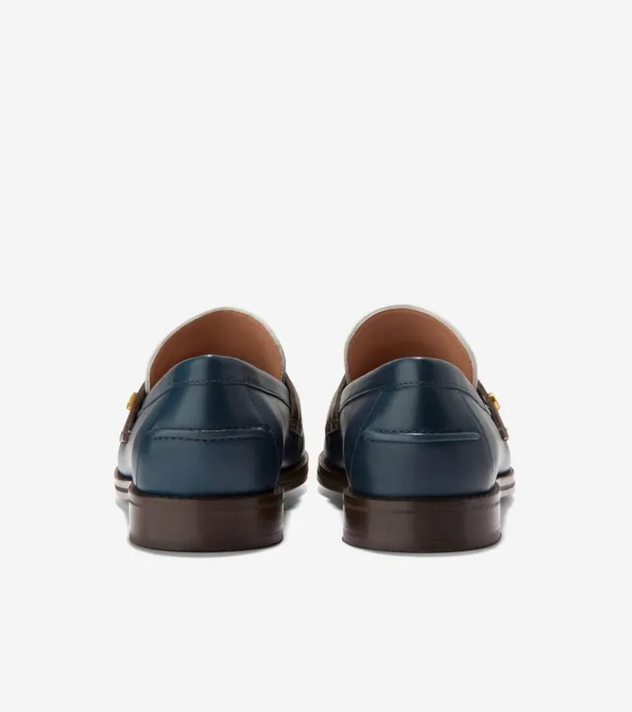 Lux Pinch Penny Loafers Ivorychocolateblue Wing Teal Women Cole Haan Loafers and Drivers