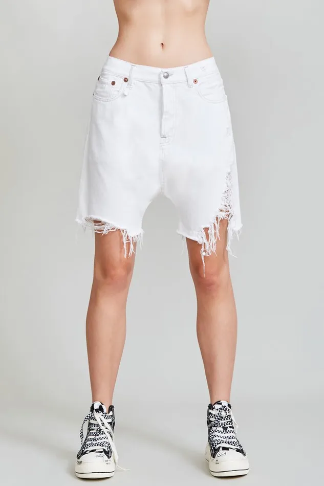 Marky Drop Short 8211 Nico White Official Site Women R13 Denim