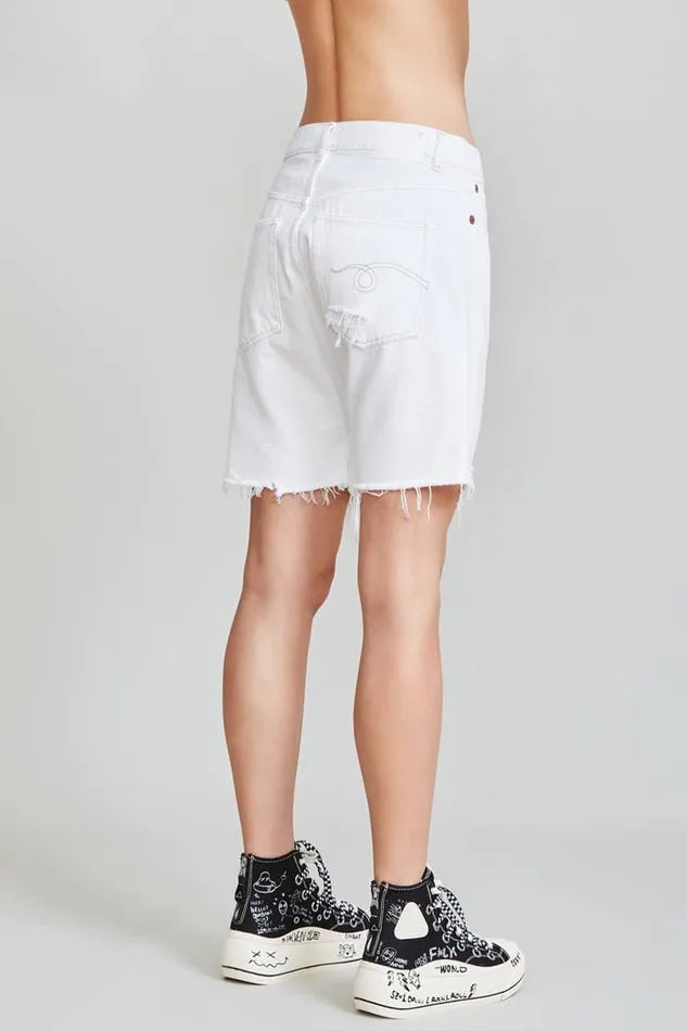 Marky Drop Short 8211 Nico White Official Site Women R13 Denim