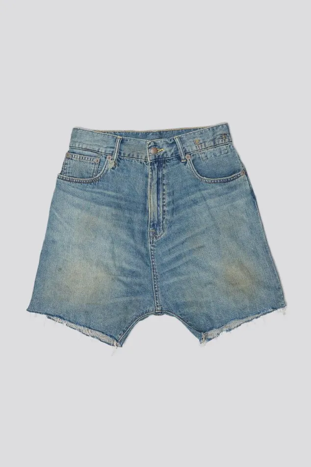 MARKY DROP SHORT 8211 WEBER LINEN INDIGO Women R13 Denim