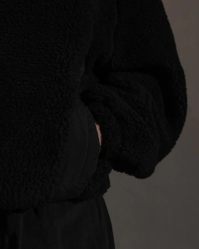 Men Coats And Jackets Han Kjbenhavn Fleece Jacket 8211 Anthracite Black