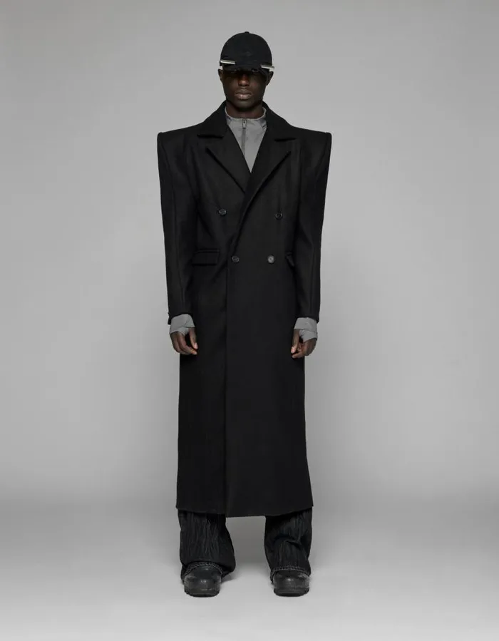 Men Coats And Jackets Han Kjbenhavn Wide Shoulder Tailored Coat 8211 Black