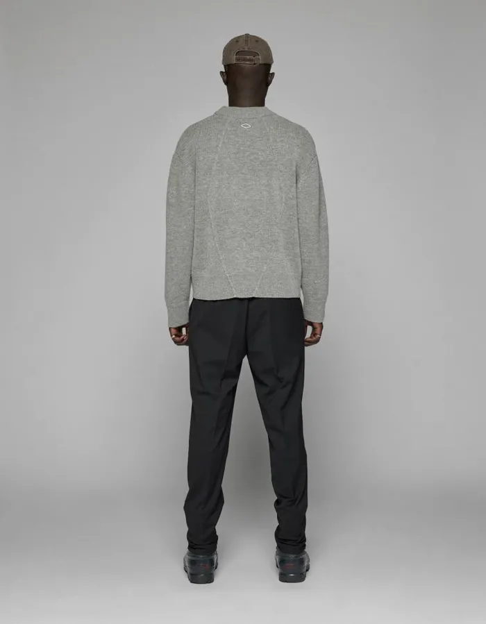 Men Knitwear Han Kjbenhavn Diamond Detail Knit Sweater 8211 Ash Grey
