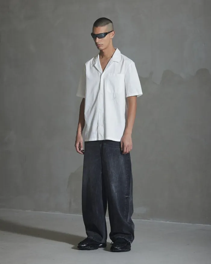 Men Shirts Han Kjbenhavn H Short Sleeve Shirt 8211 Off White
