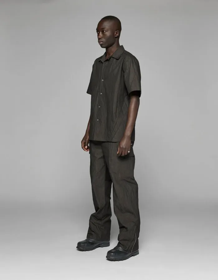 Men Shirts Han Kjbenhavn Loose SS Bowling Shirt 8211 Dark Grey