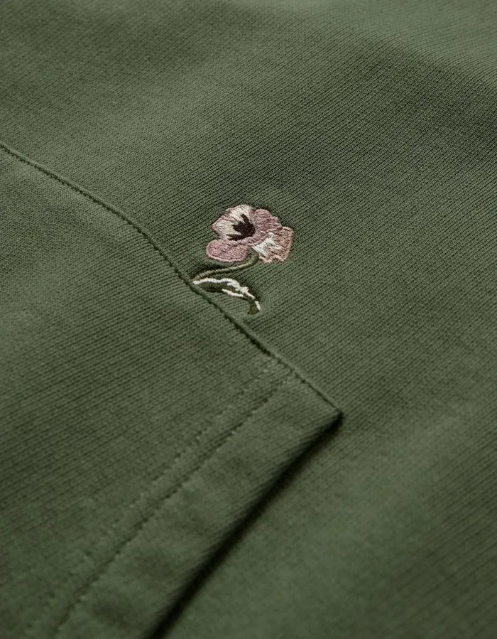 Men Sweatshirts Han Kjbenhavn Roots Embroidery Hoodie 8211 Green Men Sweatshirts Han Kjbenhavn Roots Embroidery Hoodie 8211 Green