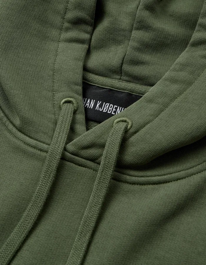 Men Sweatshirts Han Kjbenhavn Roots Embroidery Hoodie 8211 Green Men Sweatshirts Han Kjbenhavn Roots Embroidery Hoodie 8211 Green
