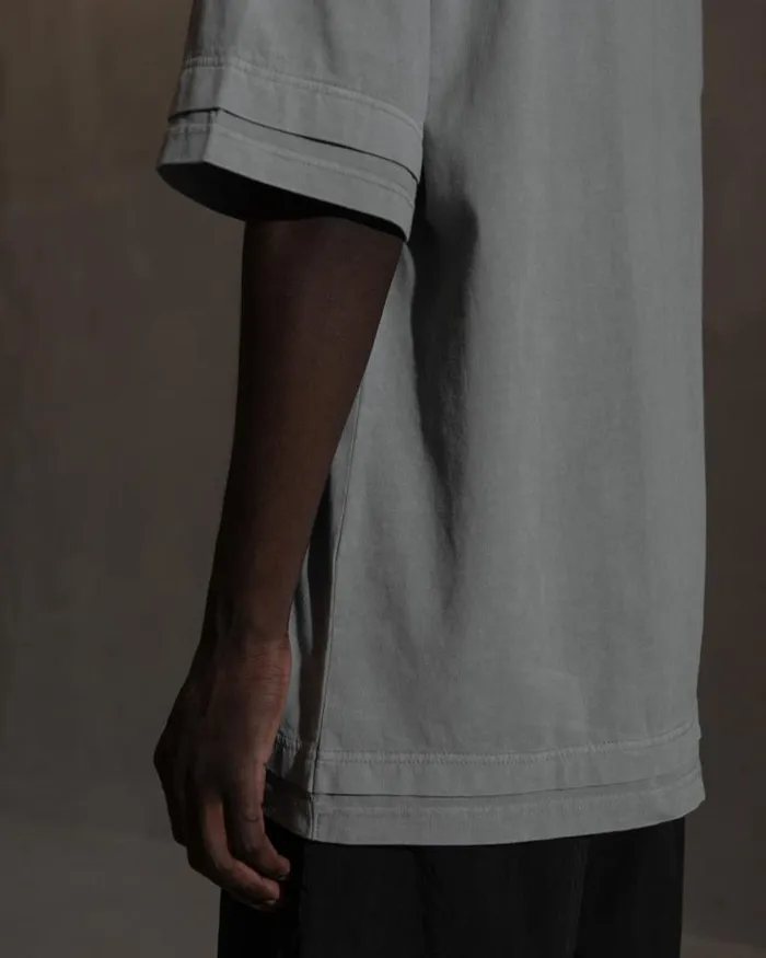 Men Tshirt Han Kjbenhavn Layered Tee 8211 Steel Grey