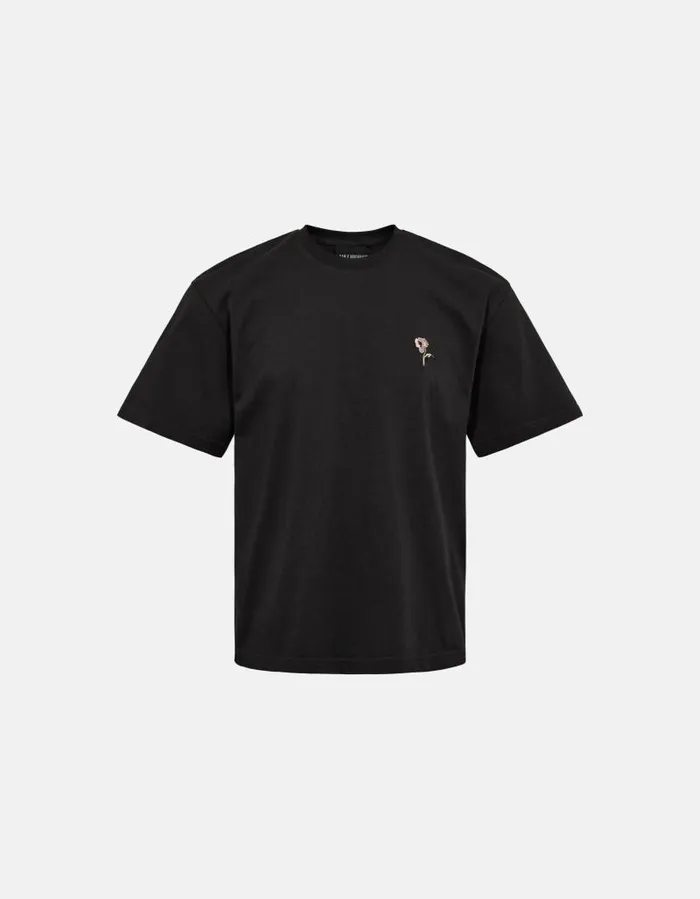 Men Tshirt Han Kjbenhavn Roots Embroidery Tshirt 8211 Black