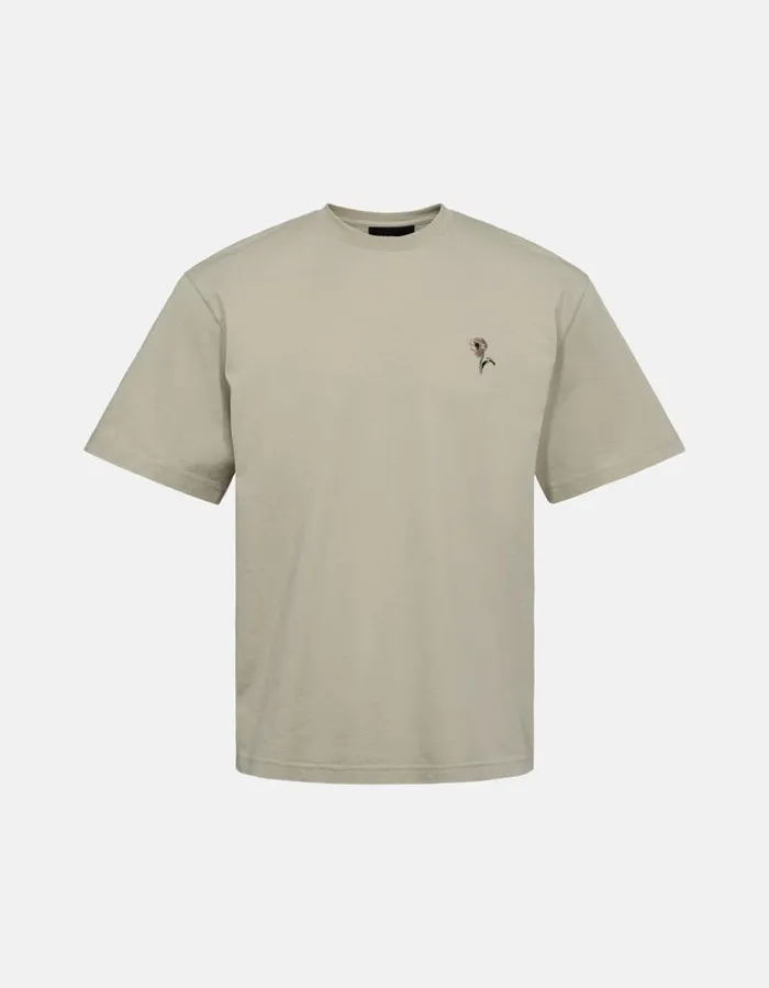 Men Tshirt Han Kjbenhavn Roots Embroidery Tshirt 8211 Sand