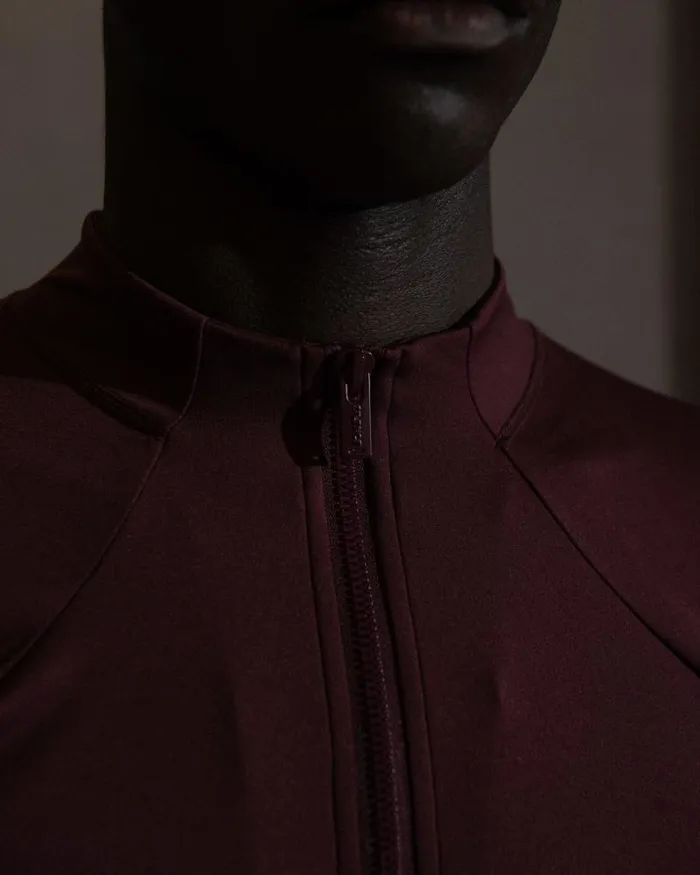 Men Track Tops Han Kjbenhavn Technical Zip Long Sleeve Top 8211 Blood Red