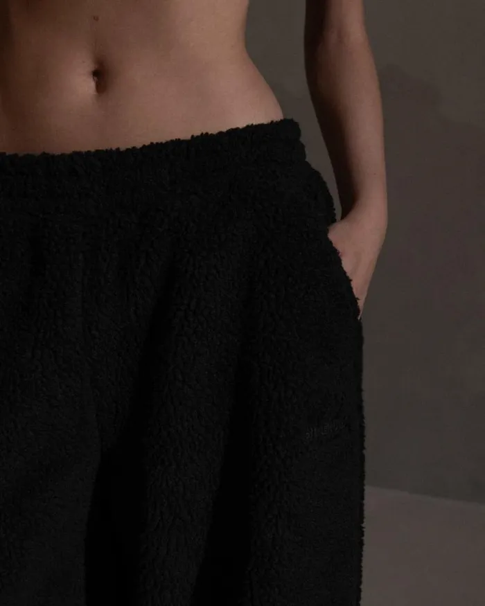 Men Trousers Han Kjbenhavn Fleece Wide Leg Trousers 8211 Black Men Trousers Han Kjbenhavn Fleece Wide Leg Trousers 8211 Black