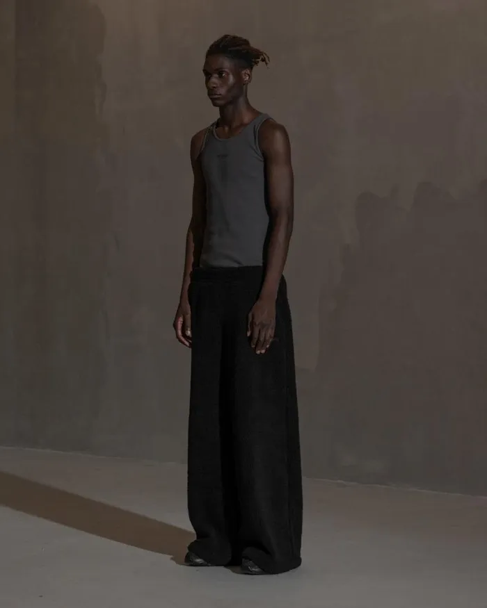 Men Trousers Han Kjbenhavn Fleece Wide Leg Trousers 8211 Black Men Trousers Han Kjbenhavn Fleece Wide Leg Trousers 8211 Black