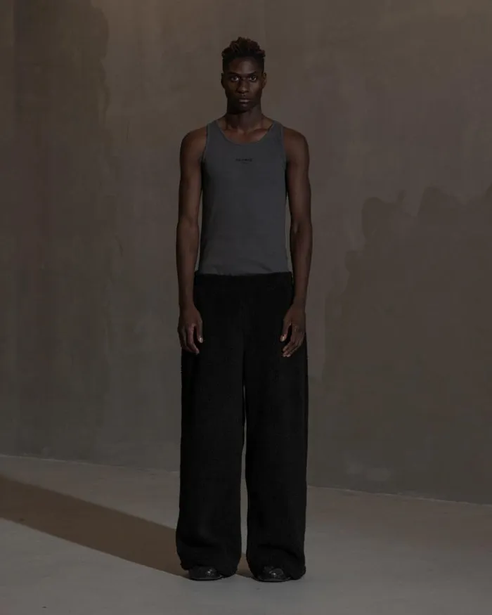 Men Trousers Han Kjbenhavn Fleece Wide Leg Trousers 8211 Black Men Trousers Han Kjbenhavn Fleece Wide Leg Trousers 8211 Black