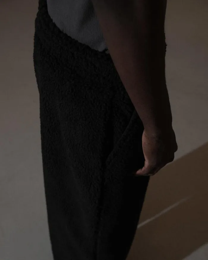 Men Trousers Han Kjbenhavn Fleece Wide Leg Trousers 8211 Black Men Trousers Han Kjbenhavn Fleece Wide Leg Trousers 8211 Black