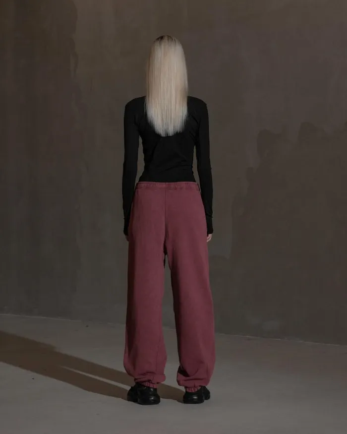 Men Trousers Han Kjbenhavn Regular Sweat Pants 8211 Blood Red