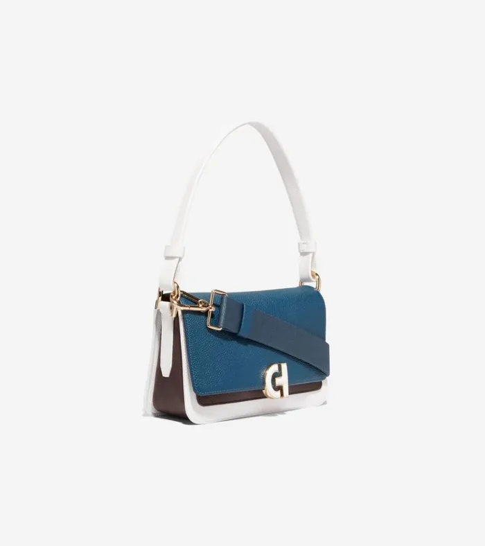 Mini Shoulder Bag Blue Wing Tealdark Chocolateoptic White Women Cole Haan Shoulder Bags