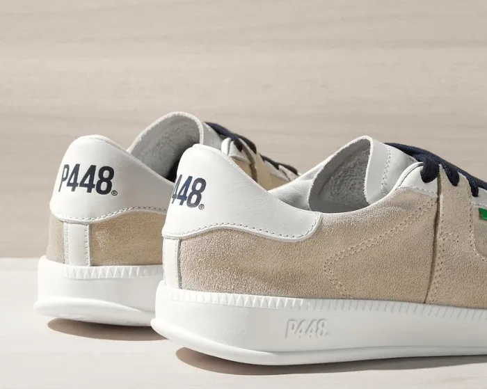 Monza BeigeWhite WomenMen P448 Low Tops Monza BeigeWhite WomenMen P448 Low Tops