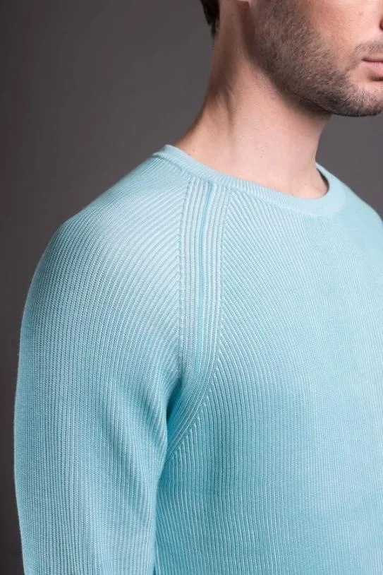 MooRER CORNELIUSSIA Carribeanturquoisebianco Men Knitwear