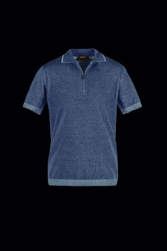 MooRER COTYVCR Navy Blu Men Tshirts And Polos