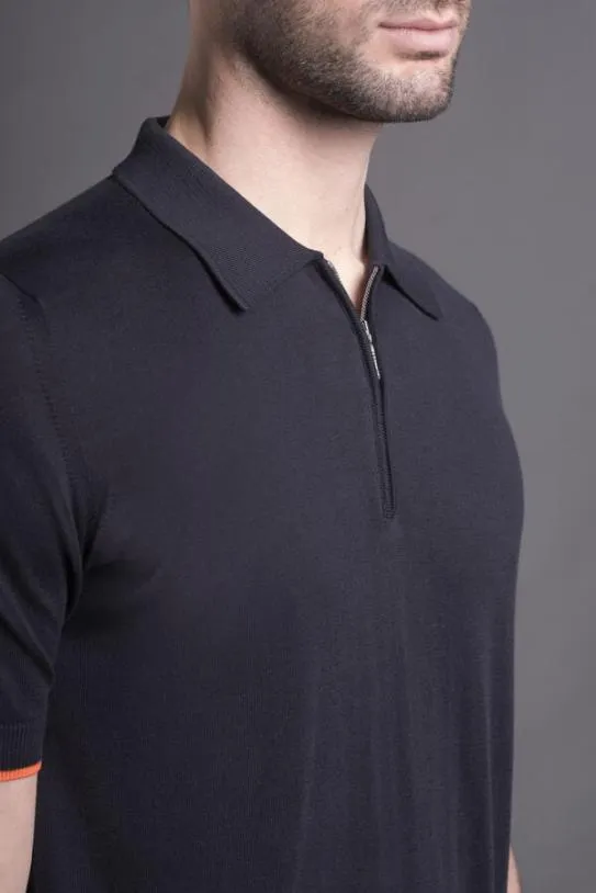 MooRER DAMONRSP Navyarancio Men Tshirts And Polos