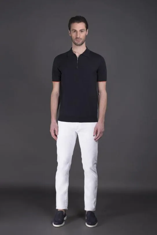 MooRER DAMONRSP Navyarancio Men Tshirts And Polos